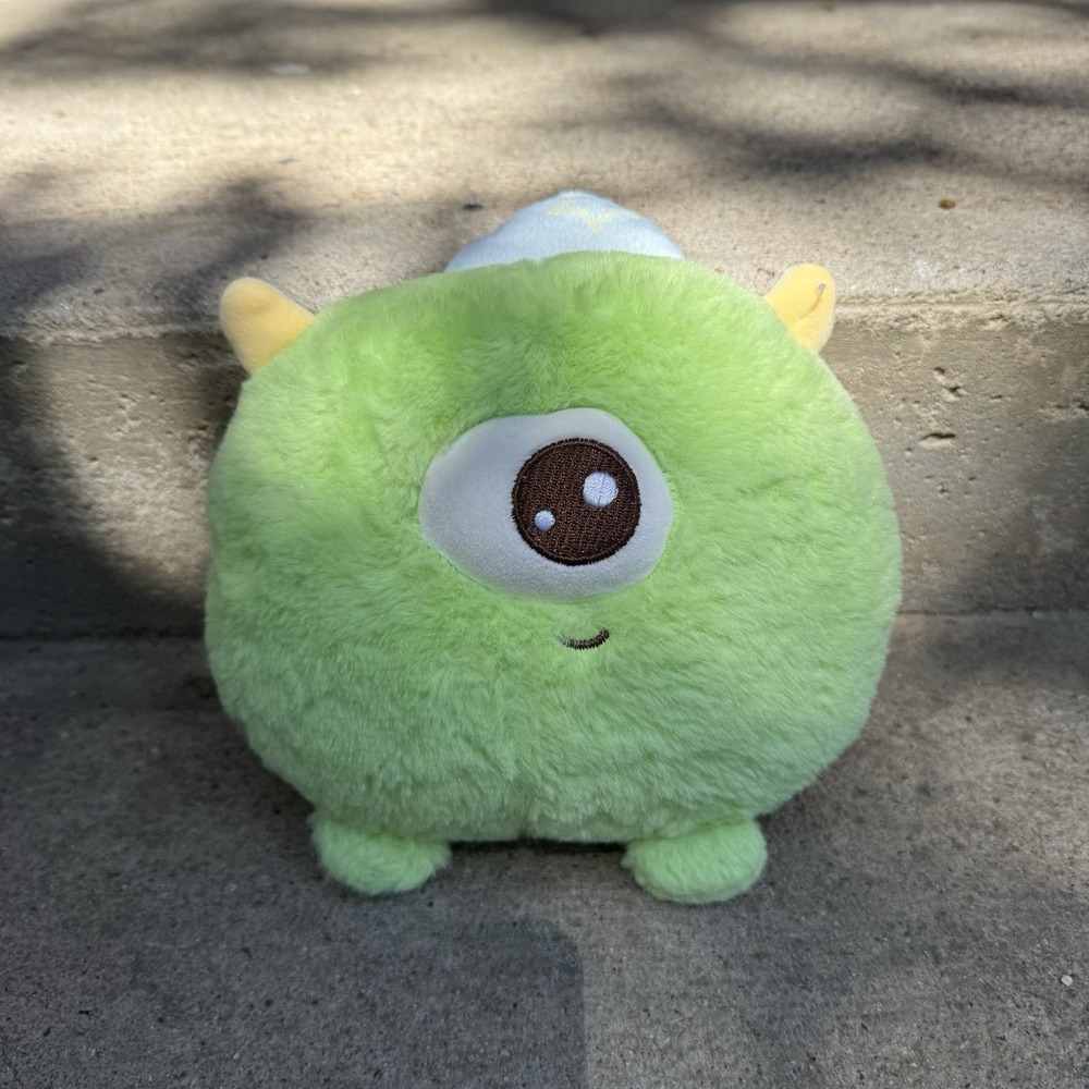 Adorable Green Monster In Nightcap Stuffie Soft Plushie